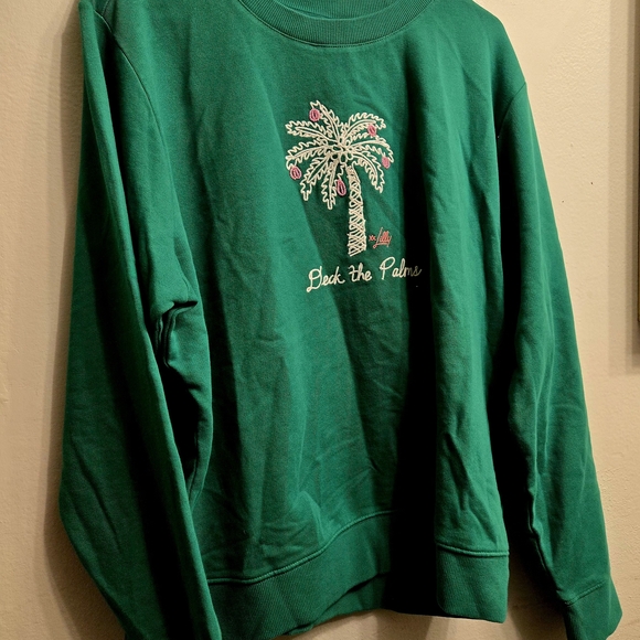 Lilly Pulitzer Green Palm Tree Sweatshirt - Picture 6 of 10